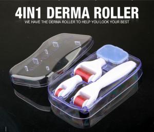 4 in 1 Skin Micro Needling Derma Rollers Kit with Ultraviolet Disinfection Container and Travel Case