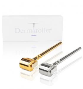 Metal dermaroller gold seamless micro needle roller